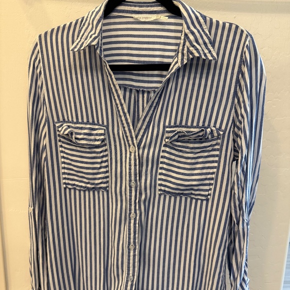 Blu Pepper Lightweight button up with pockets - Picture 1 of 6